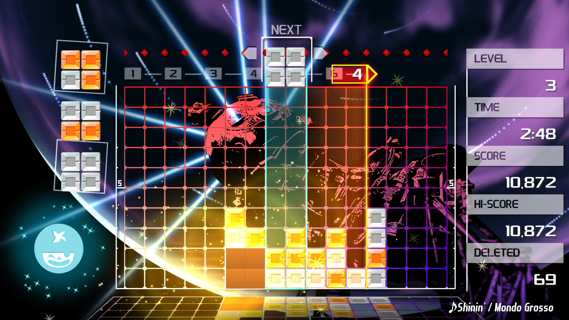 Lumines Remastered playing on Amazon Luna