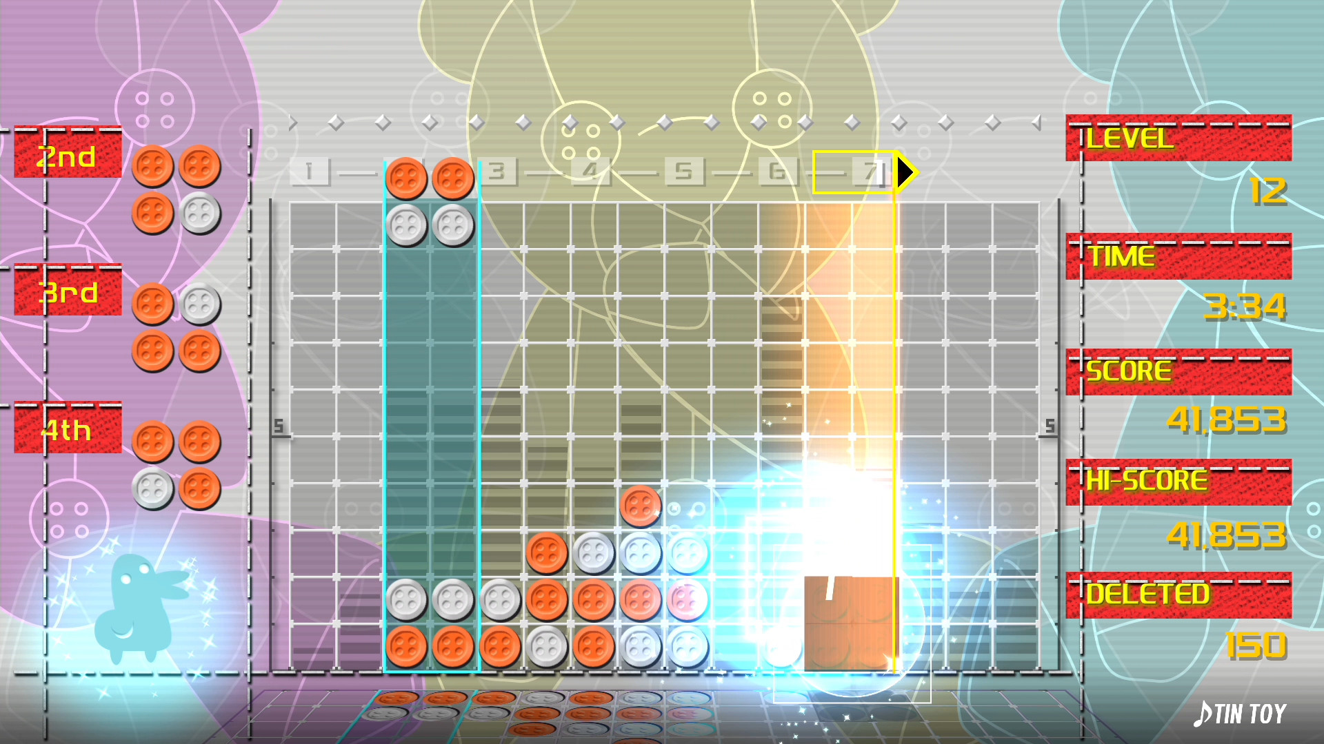 Lumines Remastered graphics on Amazon Luna